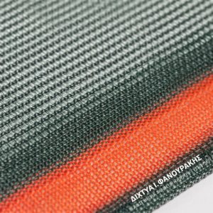 fanourakis green orange mesh netting fabric